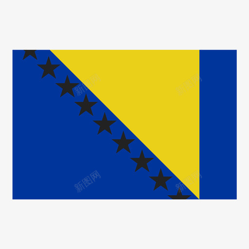 波斯尼亚和黑塞哥维那图标svg_新图网 https://ixintu.com 波斯尼亚和黑塞哥维那