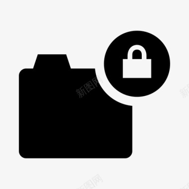 文件夹锁存储安全图标图标