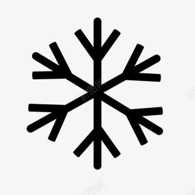 雪花冬季天气预报图标图标