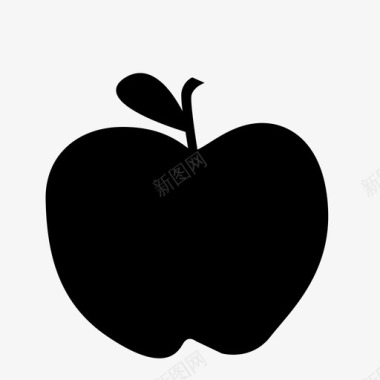苹果营养丰富健康零食图标图标