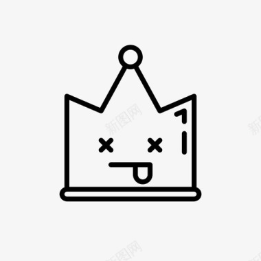 王冠领袖君主图标图标