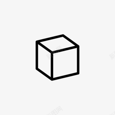 立方体多面体简化图标图标