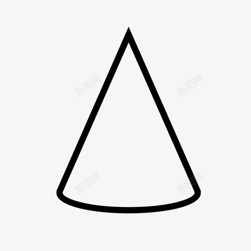 圆锥形状物体图标svg_新图网 https://ixintu.com 三角形 几何 图形 圆锥 形状 物体