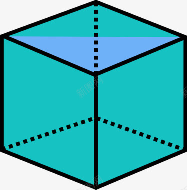 三维物体六面体三维几何体图标图标