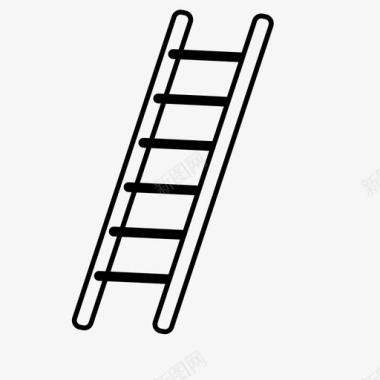 梯子攀爬施工图标图标