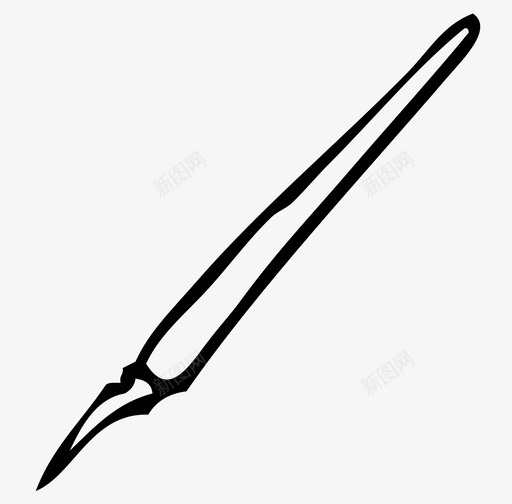 钢笔手绘手写图标svg_新图网 https://ixintu.com 书写 墨水 墨水笔 手写 手绘 笔尖 蘸笔 钢笔