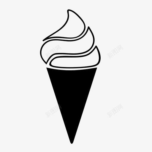 冰淇淋零食糖果图标svg_新图网 https://ixintu.com 乐趣 冰淇淋 夏天 快餐 牛奶 甜点 糖 糖果 零食