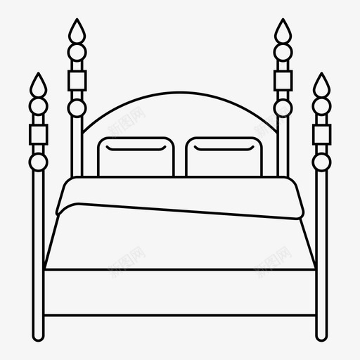 床枕头放松图标svg_新图网 https://ixintu.com 休息 家 家具 床 放松 枕头 睡觉