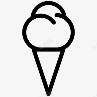 冰淇淋筒款待甜食图标图标