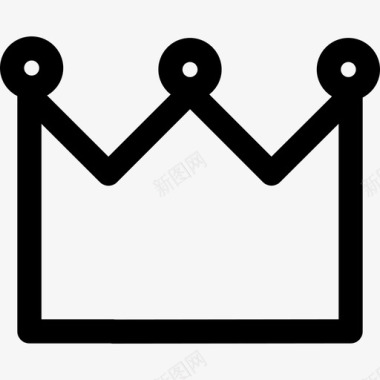女王或国王的皇冠形状皇冠图标图标
