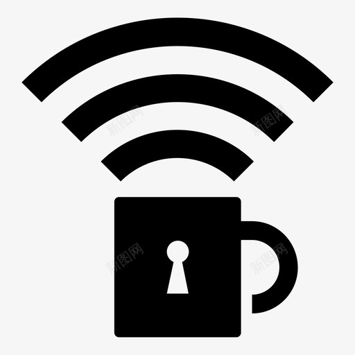 咖啡wifi密码wifi无线信号图标svg_新图网 https://ixintu.com wifi信号 免费wifi 咖啡wifi 密码wifi 无线互联网 无线信号