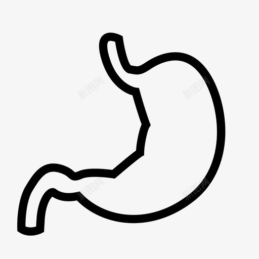 胃身体肠道图标svg_新图网 https://ixintu.com 人体解剖 器官 肠 肠道 胃 身体
