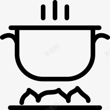 烹饪烹饪锅火图标图标