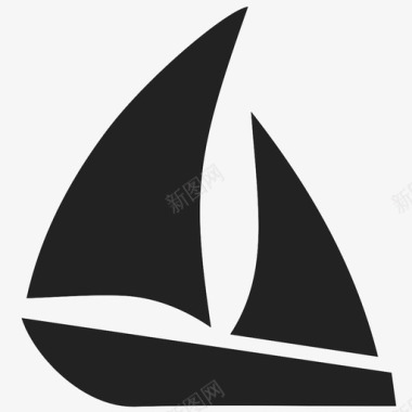 帆船船旅行图标图标