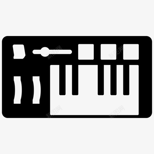 合成器取样样品图标svg_新图网 https://ixintu.com 乐器 取样 合成器 摇滚乐 样品 钥匙 音乐家