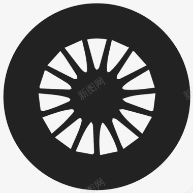 车轮轮圈轮胎图标图标