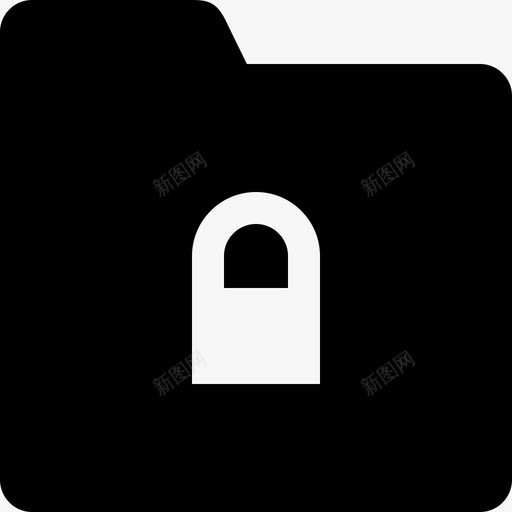 锁定文件夹分类组织图标svg_新图网 https://ixintu.com 分类 文档 组织 锁定文件夹