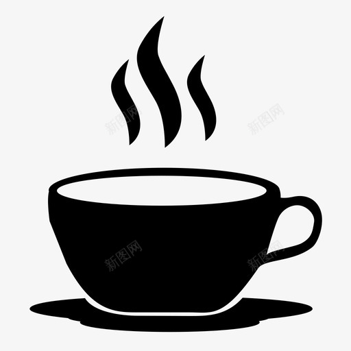 咖啡茶杯马克杯图标svg_新图网 https://ixintu.com 咖啡 咖啡杯 早茶 热咖啡 热巧克力 热茶 热饮料 茶杯 马克杯