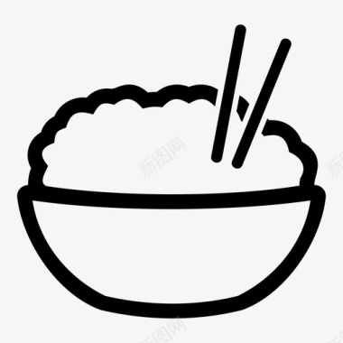 米饭饭燕麦图标图标