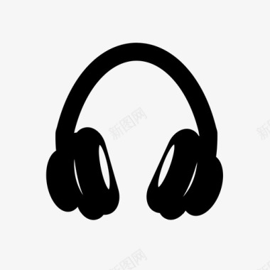 耳机音频耳罩图标图标
