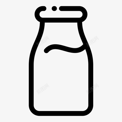 牛奶营养食物过敏图标svg_新图网 https://ixintu.com 乳制品 奶瓶 早餐 牛奶 营养 过敏原 过敏性食物 食物过敏