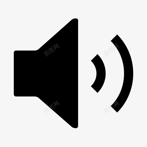 音量扬声器中等音量图标svg_新图网 https://ixintu.com 中等音量 可听见 扬声器 标志性 音量 音频