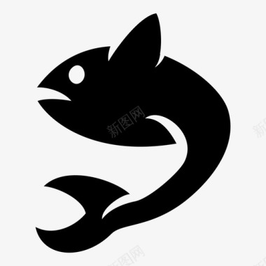 鱼海鲜鲑鱼图标图标