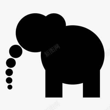 大象动物自然图标图标
