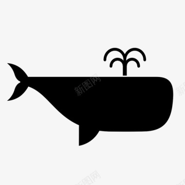 鲸鱼动物大型动物图标图标