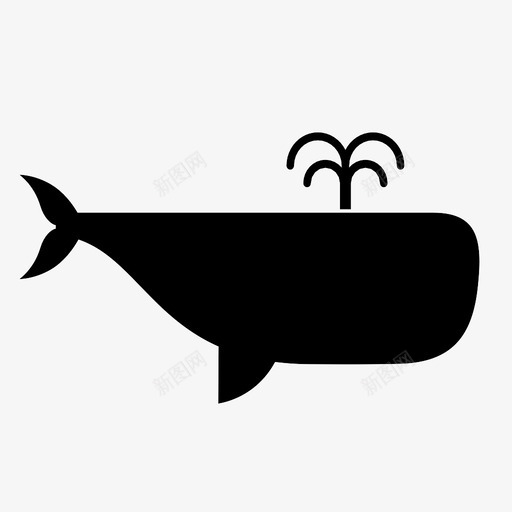 鲸鱼动物大型动物图标svg_新图网 https://ixintu.com 动物 大型动物 海洋 海洋动物 鲸鱼