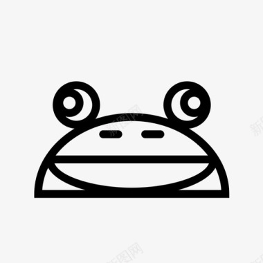 青蛙野生动物蟾蜍头图标图标