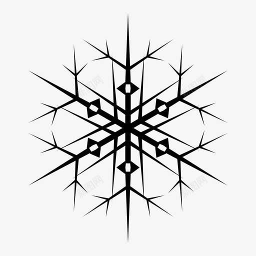 雪花冬季下雪图标svg_新图网 https://ixintu.com 下雪 假日 冬季 圣诞节 装饰品 设计 雪球 雪花