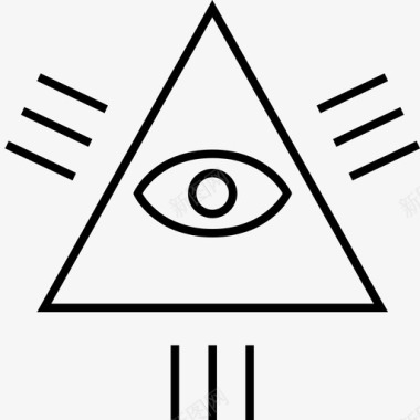 普罗维登斯之眼金字塔光照派图标图标