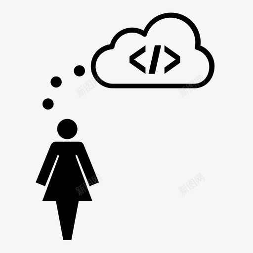 专注于代码女性思想图标svg_新图网 https://ixintu.com 专注于代码 代码梦想 代码模式 女孩 女性 女性科技 工程师 开发人员 思想 科技 解决问题