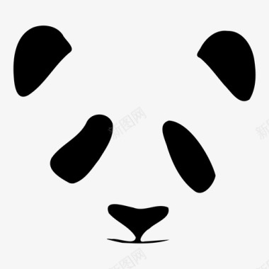 熊猫熊猫脸哺乳动物图标图标