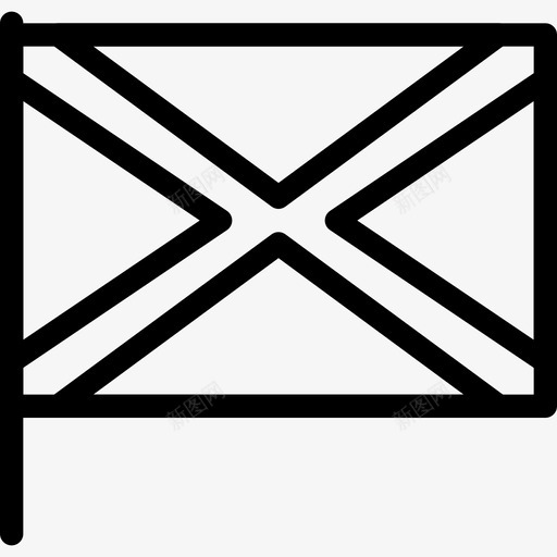 苏格兰线线图标svg_新图网 https://ixintu.com 位置 国家 国旗 圣安德鲁斯十字 地点 形状 旗帜 符号 线 线图标 苏格兰 萨尔蒂尔