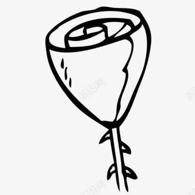 玫瑰浪漫红玫瑰图标图标