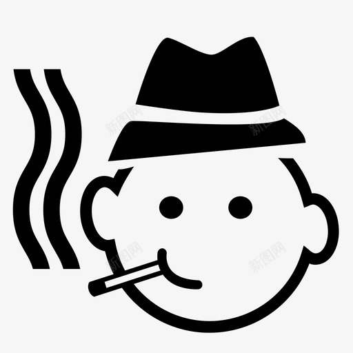 吸烟抽烟人图标svg_新图网 https://ixintu.com 人 吸烟 抽烟 抽烟的人 男人