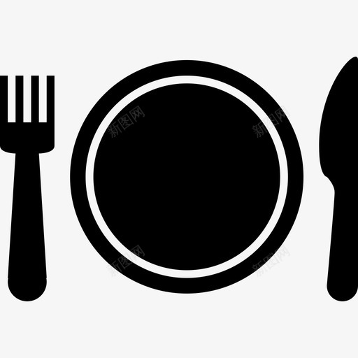餐具食物叉子图标svg_新图网 https://ixintu.com 刀 叉子 盘子 银器 食物 餐 餐具 餐厅