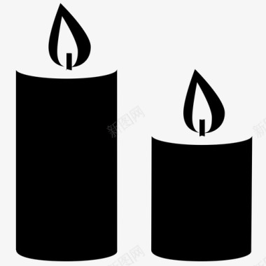 蜡烛照明燃烧图标图标