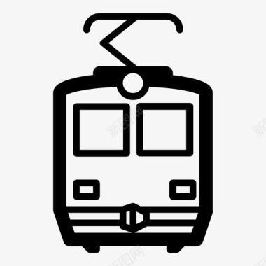火车运输有轨电车图标图标