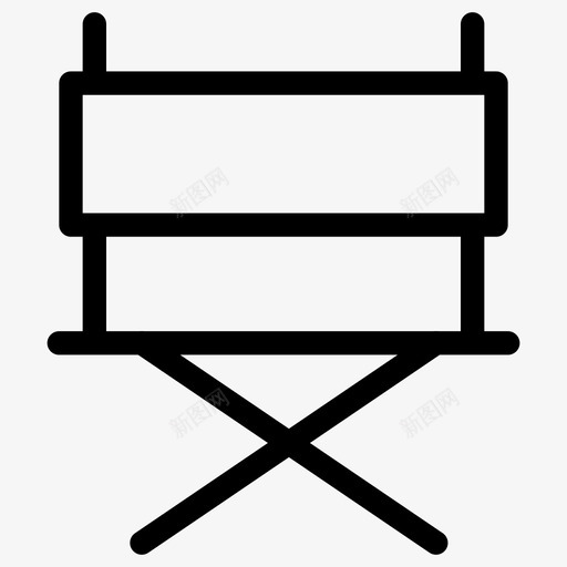 导演椅线图标电影svg_新图网 https://ixintu.com 坐 导演椅 座位 形状 插图 电影 线图标 视频