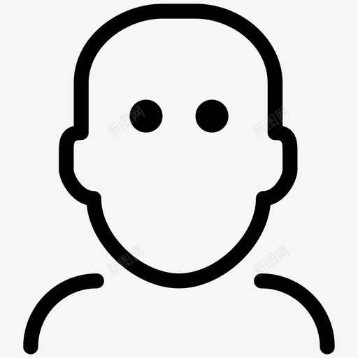 哑巴标志形状图标svg_新图网 https://ixintu.com 人 哑巴 形状 无嘴 智力 智能 标志 男性 线图标