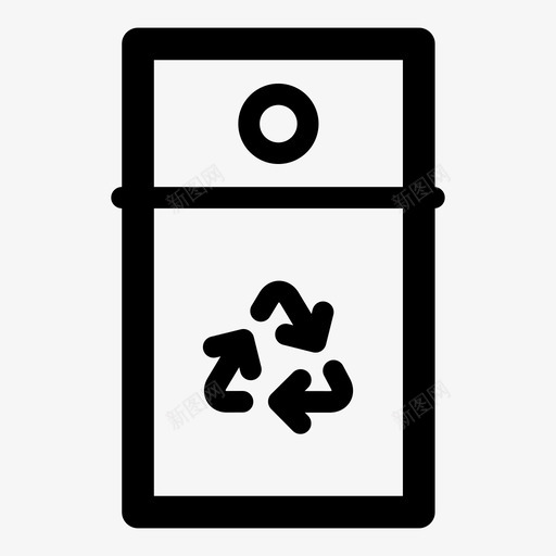 回收站废物垃圾图标svg_新图网 https://ixintu.com 可回收 回收站 垃圾 废物 废物利用 废篮子 瓶子回收 罐回收