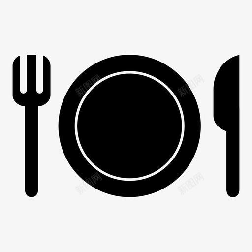 银器餐厅餐具图标svg_新图网 https://ixintu.com 刀 午餐 叉 吃 晚餐 菜 菜单 银器 餐具 餐厅