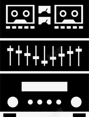 立体声高保真系统音乐系统图标图标