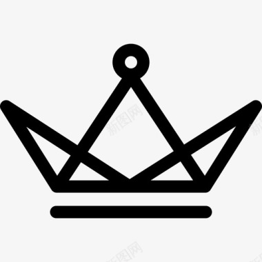 东方风格的皇冠形状皇冠图标图标