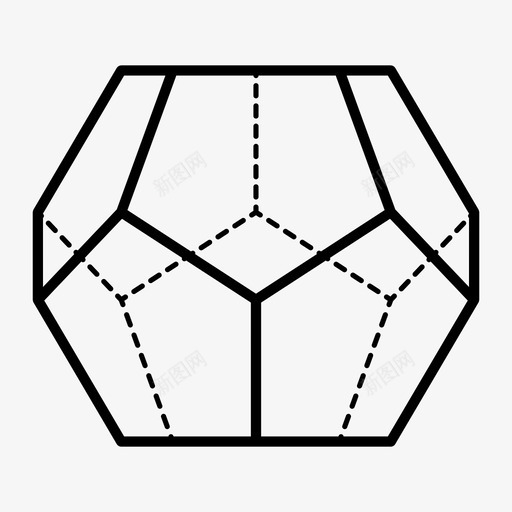 十二面体正十二面体多面体图标svg_新图网 https://ixintu.com 几何 十二面体 多面体 形状 数学 数学形状 正十二面体 物体