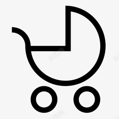 婴儿车父母养育子女图标图标