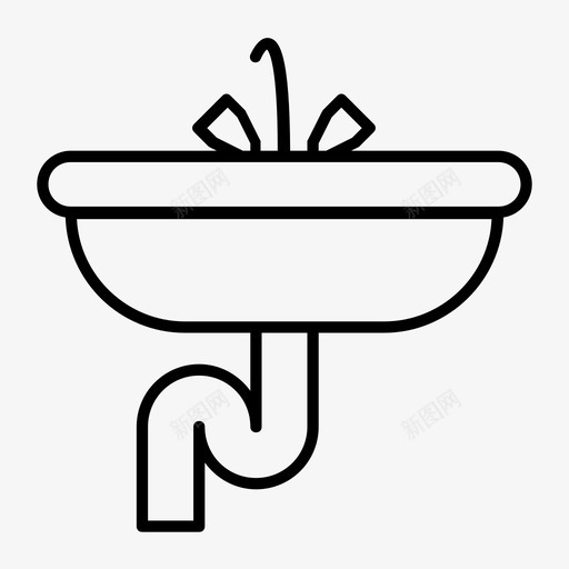 水槽卫生学淋浴图标svg_新图网 https://ixintu.com 健康安全 卫生 卫生学 卫生间 毛巾 水槽 洗脸台 洗脸盆 浴室 淋浴
